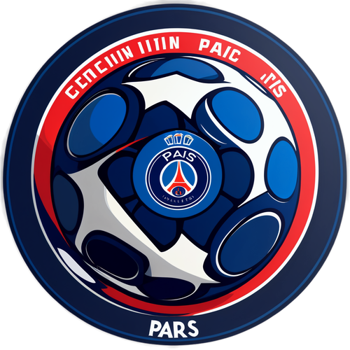 Sticker PSG vs Inter - Duelul Logo-urilor