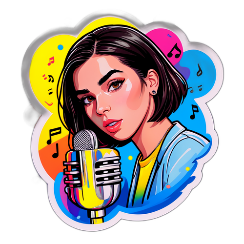 Sticker de música vibrante