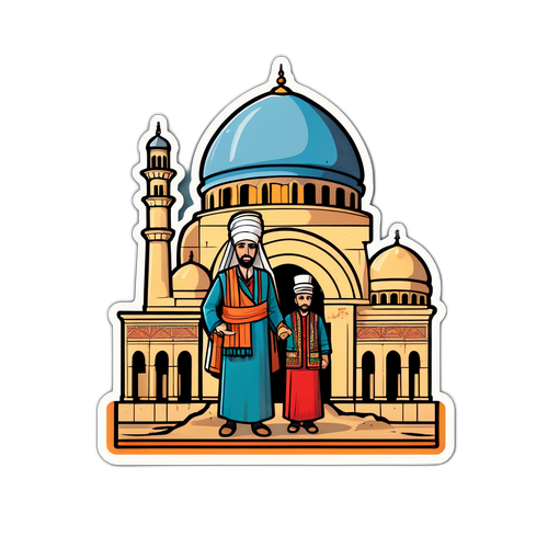 Adesivo che celebra il patrimonio culturale della Siria