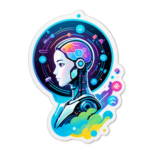 Modernong Sticker ng Meta AI Logo