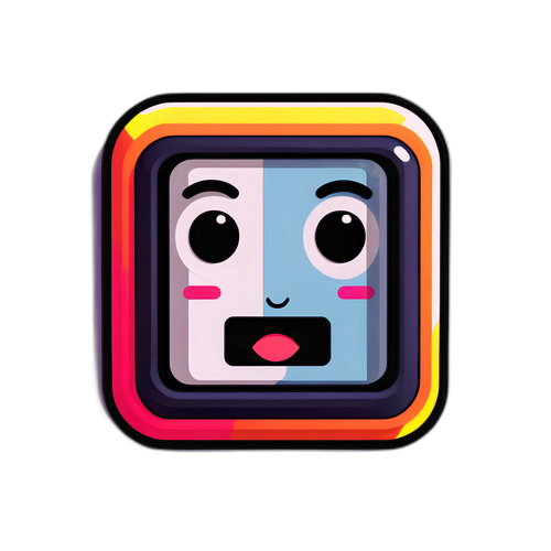 Stiker Perangkat Digital Unik dengan Ekspresi Menyenangkan