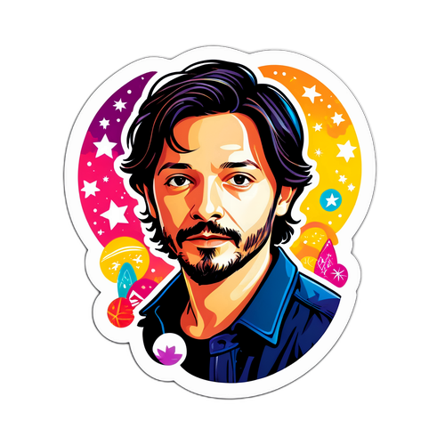 Whimsical Diego Luna Sticker