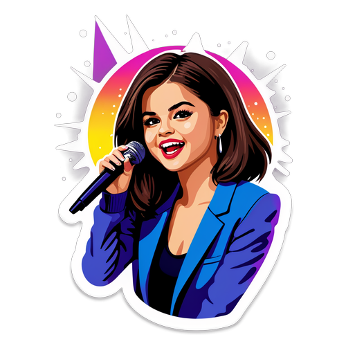 Design cu Selena Gomez pe scenă