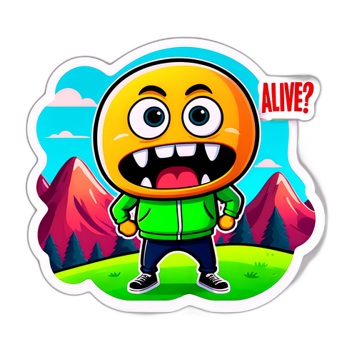 Смішний мультяшний персонаж з шокованим виразом обличчя