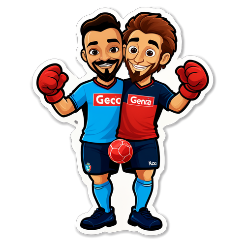 Stiker Vui Nhộn Mascot Napoli và Genoa