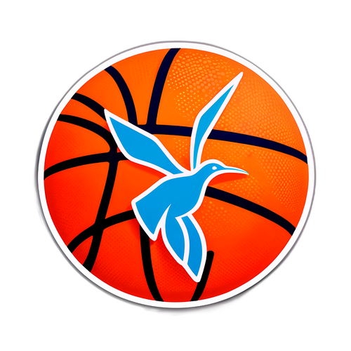 Minimalistikong Disenyo ng WNBA Logo sa Loob ng Basketball