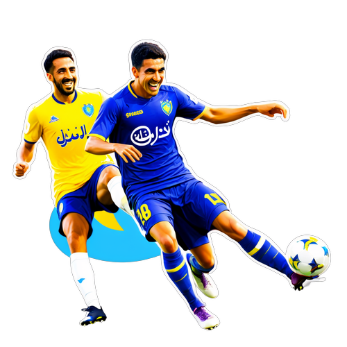 Sticker vui vẻ với đội bóng Al-Gharafa và Al-Nassr chơi bóng đá