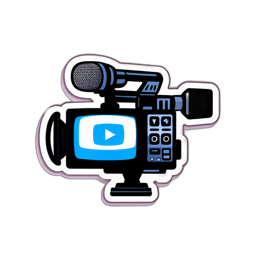 Autocolant cu logo-ul Realitatea TV, cameră video și microfon