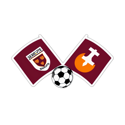 Wzór naklejki z flagami Servette i Shakhtar