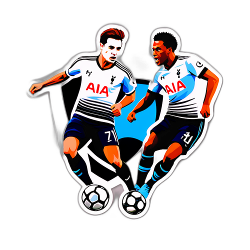 עיצוב מדבקה המייצגת את טוטנהאם נגד פולהאם