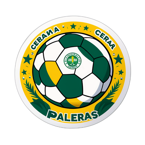 Stiker Bola Sepak Hijau dan Kuning