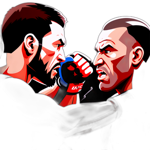 近距離激烈對抗的UFC戰士