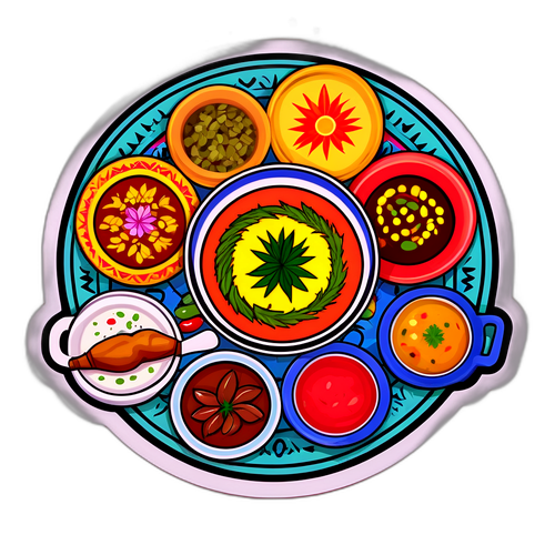 Sticker évoquant la gastronomie de Rojava