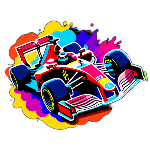 Детальний малюнок автомобіля Формули-1 в дії