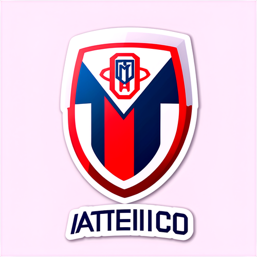 Pakai Gaya! Stiker Atletico Madrid dengan Garis Merah Putih & Slogan Ikonik!