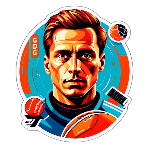 Abstrakt portrett av Mathias Gidsel