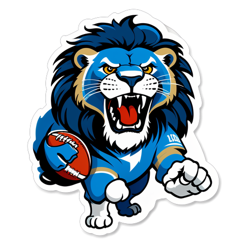 Unleash the Roar: A Fierce Lion and the Spirit of the Detroit Lions! 🦁🏈