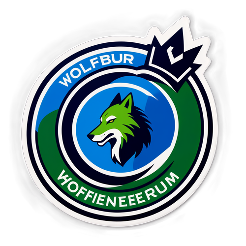 Autocolant modern cu stadioanele echipelor Wolfsburg și Hoffenheim