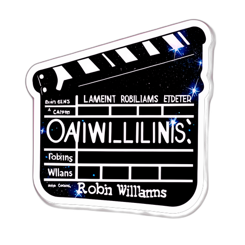 Clapperboard Sticker met Glitterletters