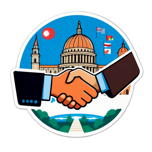 领导人握手达成共识