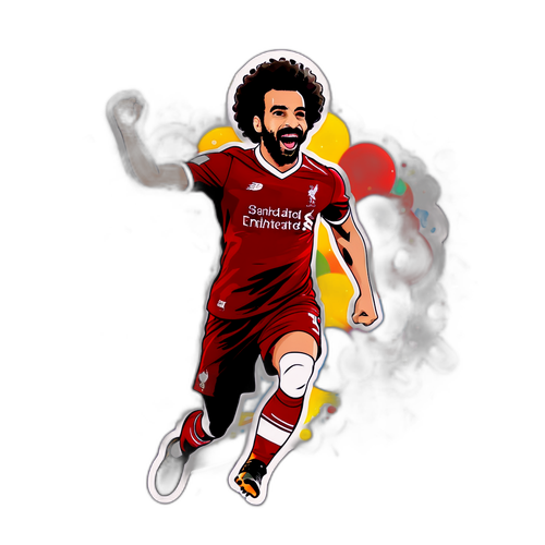 Feirende Salah med eksplosive farger