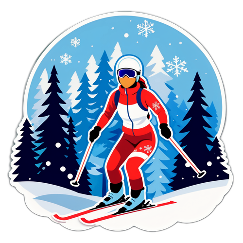 Illustrer Tiril Eckhoff i konkurranseskiløp