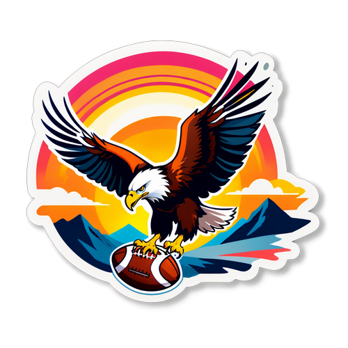 Eagles Soar: A Majestic Game Day Sticker