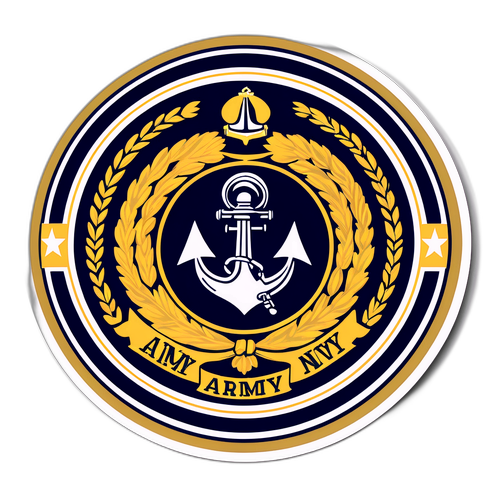 アーミー・ネイビーゲームの伝統を称える美しいステッカー