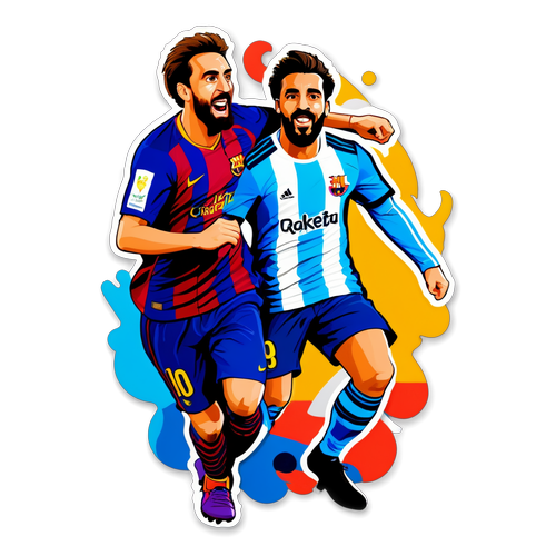 Pertarungan Epik di Lapangan Hijau! Ini Dia Sticker Seru Pertandingan Real Sociedad vs Barcelona!