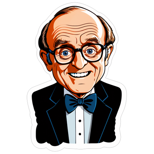 Unlock Laughter! Bob Newhart's Iconic Smile Captured in a Fun Animated Sticker!