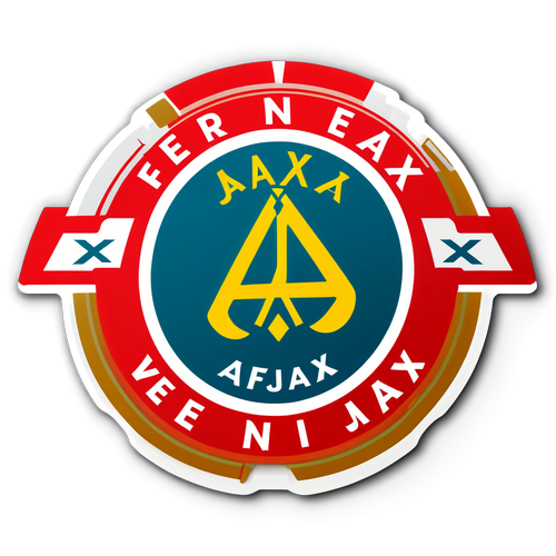 Ajax Logo Sticker met 'Fervent fan van Ajax'