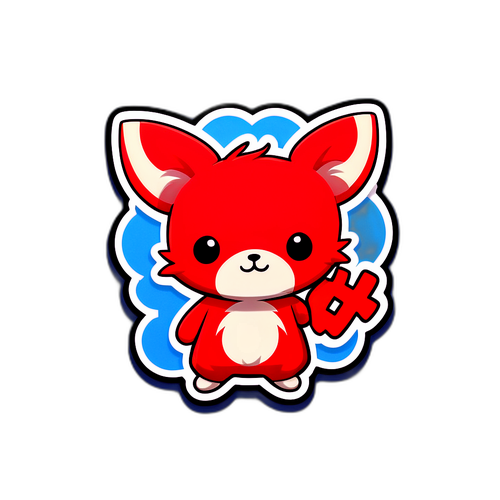 かわいいキャラクターの「Chi.」ステッカー
