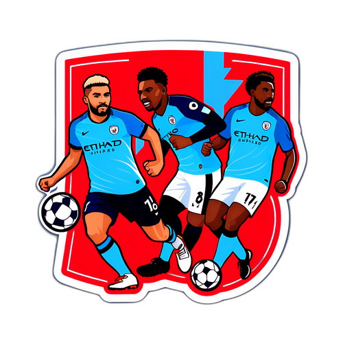 Sportovní nálepka pro zápas Manchester City vs Brentford