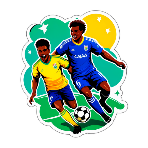 Adesivo Esportivo: Jogadores do Operário e Criciúma em Ação