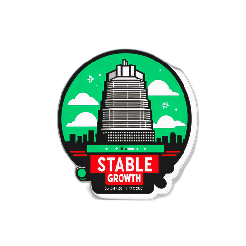 台灣水泥股價穩定成長貼紙設計