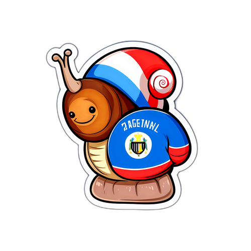 Caracol con camiseta de la selección argentina y viaje al estadio