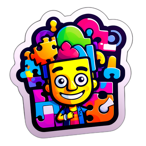 Vrolijke Andy Peelman Sticker