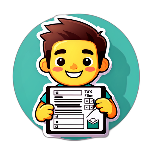 세금 신고 스티커 디자인