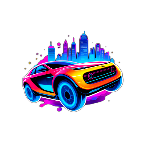 Futuristische Leapmotor Auto Sticker