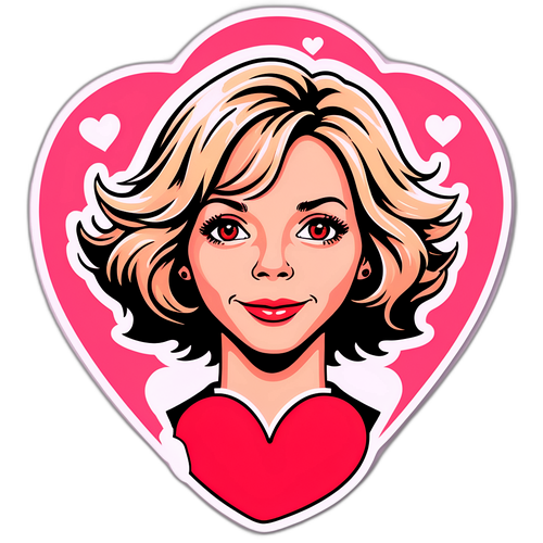 Ilustrowana wersja Meg Ryan z sercem