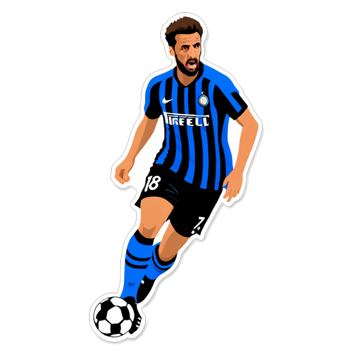 Jalkapallosticker Edoardo Boven toiminnasta Inter Milanin vastaan