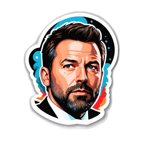 Креативна наклейка з портретом Бена Аффлека