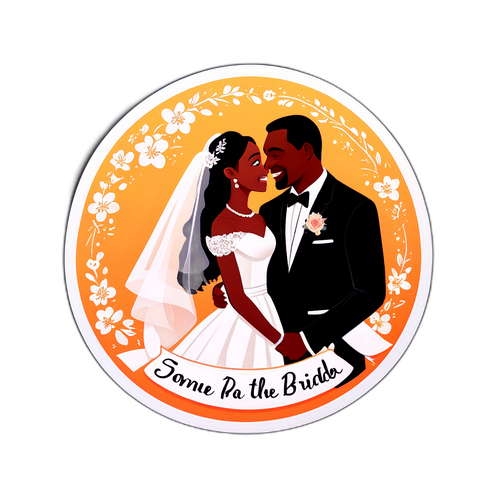 温馨的父女互动：婚礼还礼贴纸