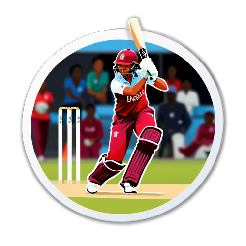 Stiker Perlawanan Kriket Wanita West Indies vs. Wanita England