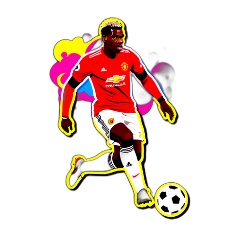 Create a sticker ya Paul Pogba akionyesha mtindo wake wa kipekee