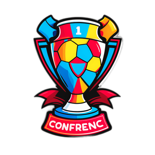 Sporty klistremerke av Conference League-trofeet