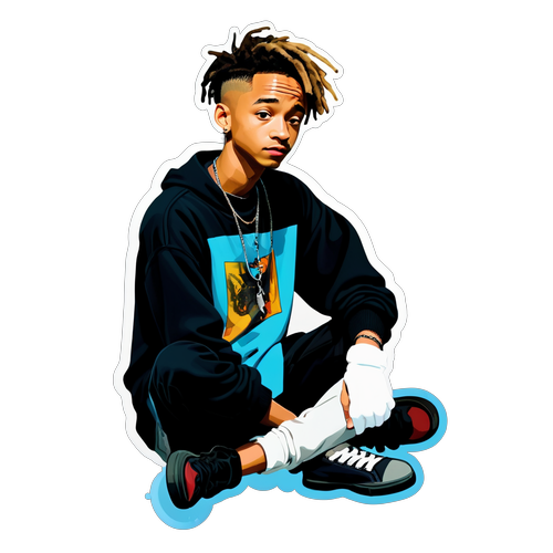 Jaden Smith: O Adesivo que Captura a Essência da Criatividade e Inspiração!