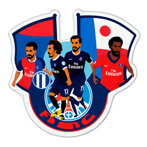 Sticker van de wedstrijd tussen PSG en Brest