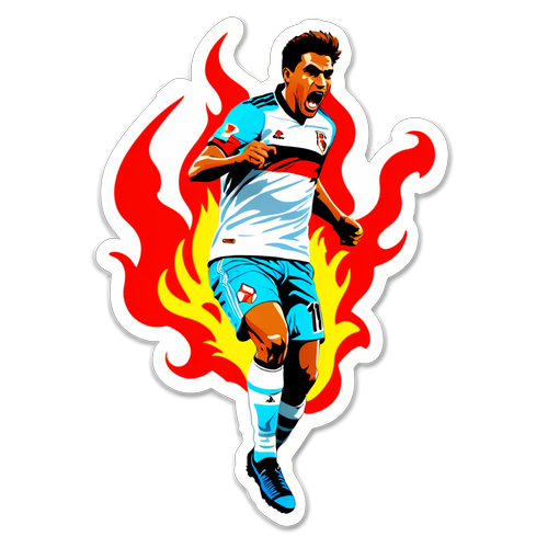 Sticker cu un moment iconic din meciul Rayo Vallecano