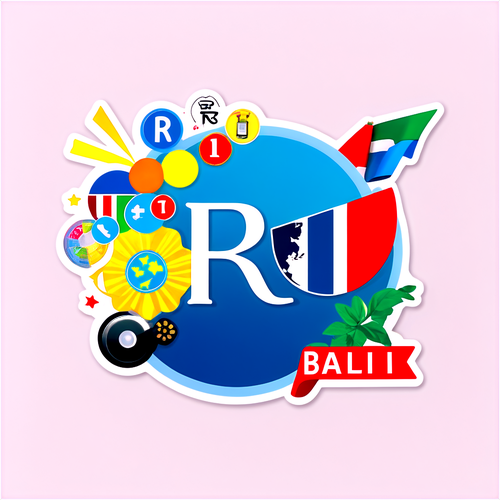 Collage di elementi del programma Rai 1 per celebrare la televisione italiana
